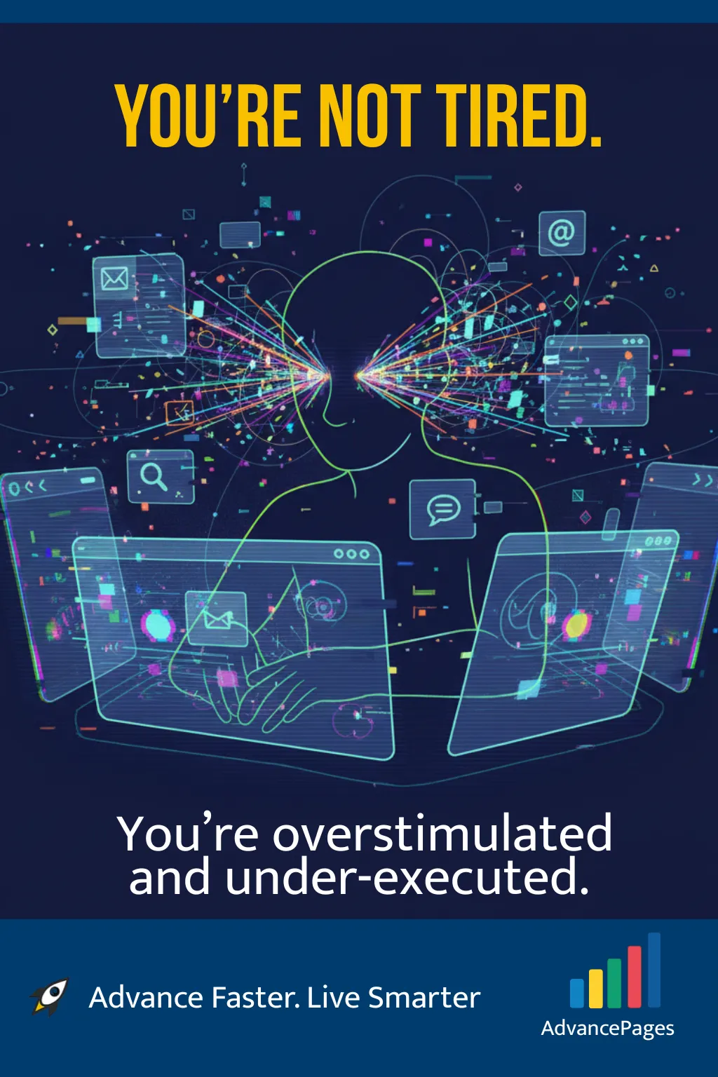 Overstimulated, overwhelmed, digital distractions.